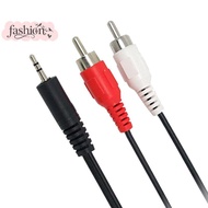 [fashion] 1.2m 3.9 Feet 3.5mm Plug Jack to 2RCA Male Audio Cable Splitter Phone to Speaker MY