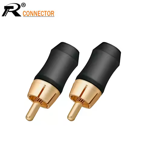 1pc Speaker Audio Output/Input Adapter Plug Gold plated Earphone connector jack Luxury Soldering RCA