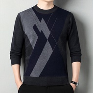 Multicolor Wool Thickened Men's All-Match Sweater Sweater Warm Knitted Bottoming Sweater Thick 510na