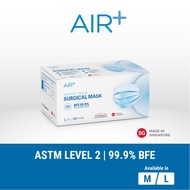 AIR⁺ Surgical Mask | M &amp; L Sizes | 50PC | Made in Singapore | BFE 99.9% | ASTM Level 2