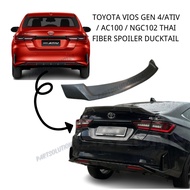 Fiber Spoiler Ducktail | For Toyota Vios Gen 4 / Ativ / AC100 / NGC102 | Thai Style Design