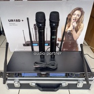 MIC WIRELESS SHURE UR18D+ 2 MIC PEGANG PLUS HARDCASE SHURE UR 18 D