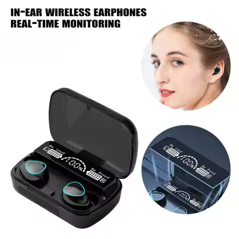 Original M10 Headphones Bluetooth Wireless Earpods Sports Stereo Noise Canceling Headphone Microphon