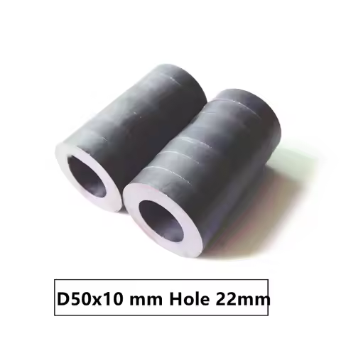 2PCS/LOT Ring Ferrite Magnet 50*10 mm Hole 22mm Black Round Speaker Y30 Magnet 50X10mm with hole 22M