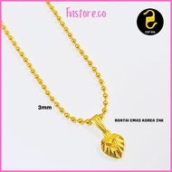 Emas Korea Rantai Leher Biji Sawi Gold Necklace Woman Jewellery Cop 916