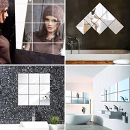 32pcs Flexible Mirror Sheets,Self Adhesive Non Glass Mirror Tiles Mirror Sheets for Home Wall Decor ,School Educational, Bathroom Kitchen Wall Stickers Art Mural (6x6 inch)