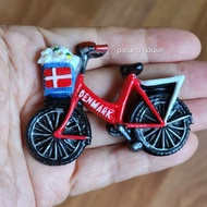 Fridge Magnet Fridge Magnet Souvenir Country Denmark Bicycle