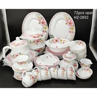 72 PCS OPAL DINNER SET ROUND