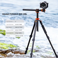 K&F Concept Travel Aluminium Camera Tripod Transverse Center Column 72"/185Cm 10Kg/22Lbs Loads With