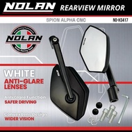 NOLAN ALPHA BLACK FULL Aluminum CNC Universal Mirror