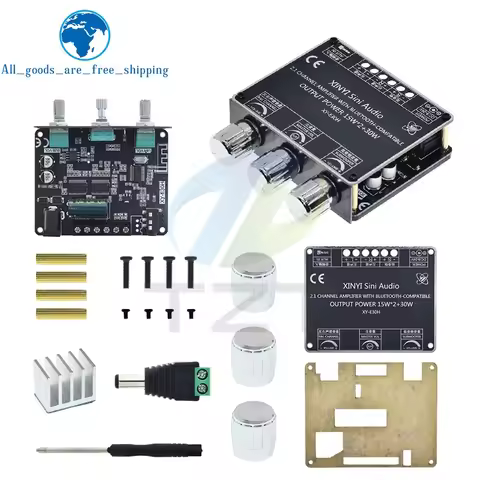 XY-E30H 2.1 Channel Bluetooth 5.1 Audio Power Amplifier Board 2X15W+30W High And Low Bass Stereo Sub