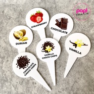 Custom gelato ice cream ice cream display acrylic Tag