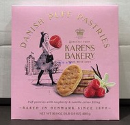 美兒小舖COSTCO好市多代購～Karens Baker 丹麥覆盆子奶霜千層酥(480g/盒)ㄤ