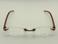 👓 全新 GUCCI Optical Frame in Titanium - 古馳 鈦金屬光學眼鏡 - GG-9590J - 男士 女士 中性 - 勃艮第色 - 非鈦不戴