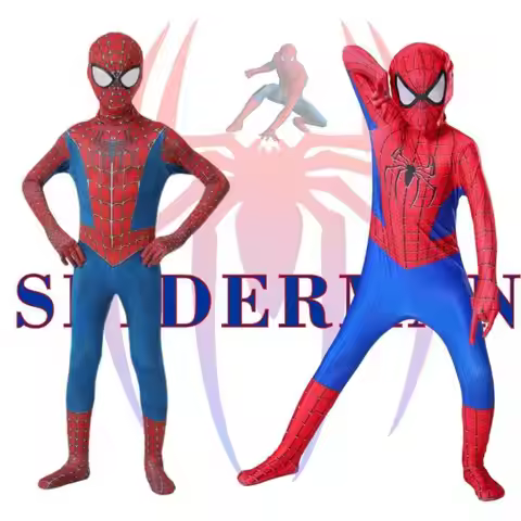 Kids Spider Man Cosplay Costume for Boys Girls Halloween Remastered Spiderman Jumpsuit Full Bodysuit