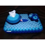 sarung kotak tisu kait (tissue box cover - crochet)