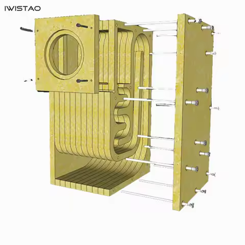 IWISTAO HIFI 4~6 Inches Full Range Speaker Empty Cabinet Kits 1 Pair MDF Labyrinth Structure for Tub