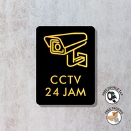 Acrylic CCTV Sign 24 Hours | Acrylic CCTV Decoration 24 HOURS