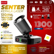 AOKI SENTER KEPALA ZOOM 80 WAT 1300LUMEN 6000MAH