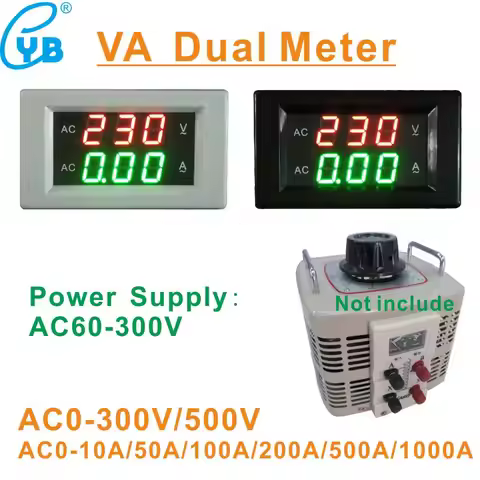 YB4835VA AC 0-500V LED Digital Voltmeter Current Meter Ammeter AC 10A 50A 100A Voltage Meter Amperem