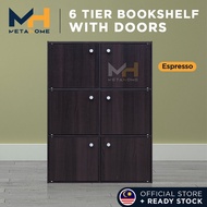 6 Tier Bookshelf With Door Book Storage MetaHome Multipurpose Rak Buku Berpintu 6 Tingkat Almari Hom