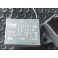 CBB61SH 2.2 uf ±5% 500V.AC 50/60Hz Original BM Imported Fan Brand New Capacitor