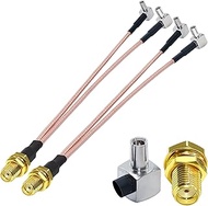 SMA Female to Dual TS9 Right Angle Male Splitter Cable 6inch(15cm) Compatible with USB Modem Dongle/