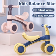 Kids Balance Bike 4 Wheels Pedal-free Baby Toddler Walk Learning Sliding Scooter