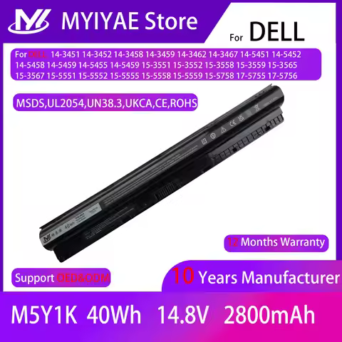 M5Y1K Laptop Battery for Dell Inspiron 14 15 17 5000 3000 Series 5559 5558 3551 3451 3558 i3558 3567