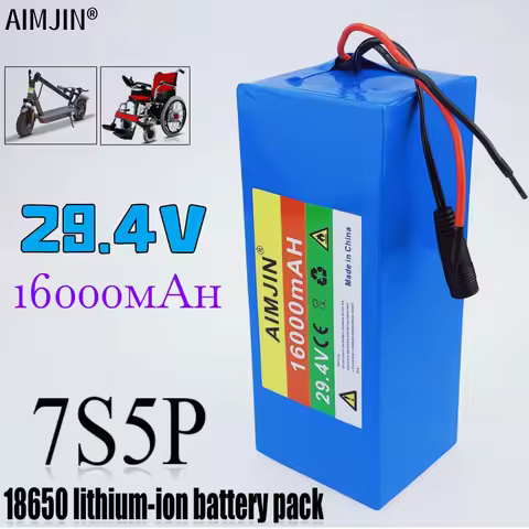 7S5P 29.4V 16Ah Built in BMS 18650 lithium battery pack suitable for electric wheelchair electric mo