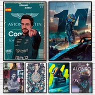 F1 Racing Driver Fernando Alonso Poster Poster Paper Print Home Living Room Bedroom Entrance Bar Caf