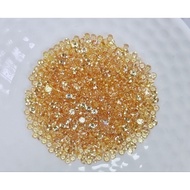 1.9mm. Yellow Gold Sapphire With Square Grinding Beautiful And Good Fire Carat Each