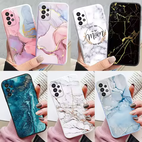 Color Luxury Marble Case For Samsung Galaxy A23 Fundas Soft Silicone Protection Back Cover For Samsu