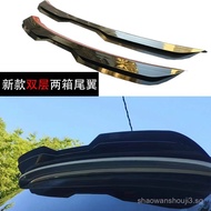 Suitable for hatchback rear wing modification SUV New Double-layer Spoiler Wing Top Wing No-drill Ca
