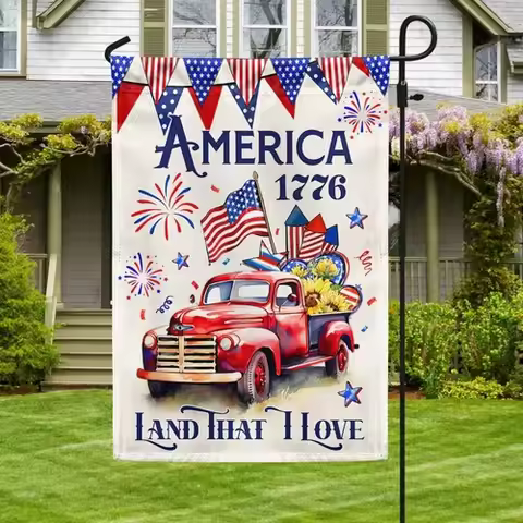 4th Of July Truck America 1776 Land That I Love Flag Graden Flag FFLCCE ZZA
