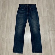 Levis levi's 511 39115-0008 W29 L32 深藍色黑標合身窄版刷色牛仔褲 522