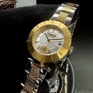 VERSUS VERSACE手錶,編號VV00404,34mm金色錶殼,金銀相間錶帶款