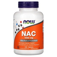 🌿NEW Stock NOW Foods NAC N-Acetyl Cysteine 1000mg 120 Tablets for Cellular Health Free Radical Protection