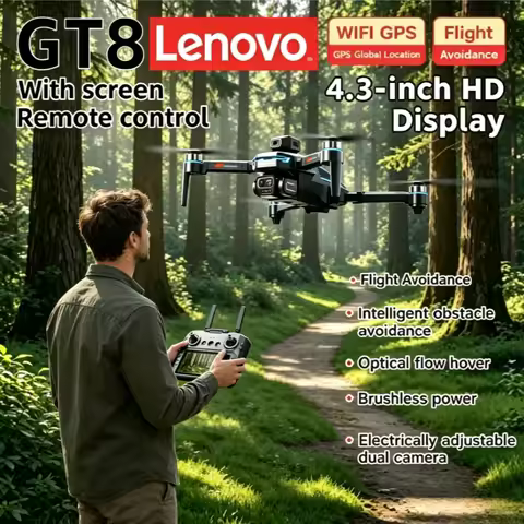 Lenovo GT8 Drone 4K 8K Professional Camera Obstacle Avoidance FPV Foldable RC Drone with Large Scree