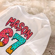 【220G 100%Cotton】SISI Fashion Mason 67 print Short Sleeves t-shirt oversize Soft unisex for women