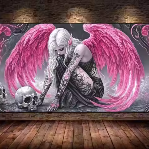 Large Gothic Skeleton Angel Diamond Painting Kits for Adults New Full Diamond Art Big Size DIY Craft