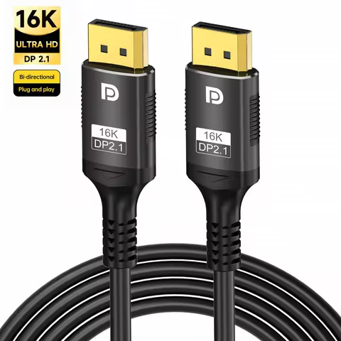 Hannord DisplayPort Cable DP2.1 16K@60Hz, 8K@120Hz, 4K@240Hz 165Hz 80Gbps HDR DSC HDR10 HBR3 G-Sync 