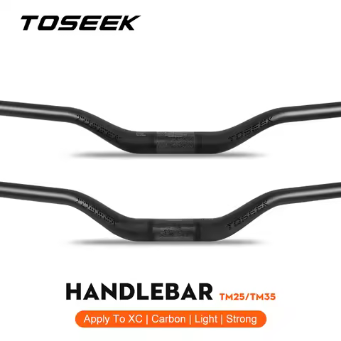 TOSEEK TM25/35 T800 Carbon Fiber XC Handlebar 31.8mm Bicycle Handle Bar MTB Bike Handlebars Width 75