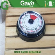 Magnetic Kitchen Timer - Black Magnetic Mechanical Timer