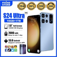 7000mAh 5G Phone 16GB RAM 1TB ROM Android 13 7.0 Inch Dual SIM Big Battery HP Handphone Ready Stock 