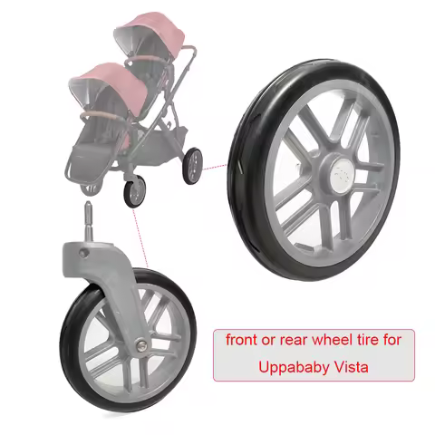 Buggy Wheel Tire For Uppababy Vista V1 V2 Pushchair Front or Rear Tyre Cover PU Tubeless Direct Baby