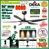 Deka Ceiling Fan With LED Light F5 DCL PRO MG 56 inch Remote Control 5 Blades DC Motor Ceiling Fan