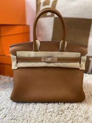 Hermes Birkin 30 gold 銀扣 Togo