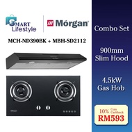 【COMBO】Morgan Slim Hood MCH-ND390BK + Built-in Gas Hob MBH-SD2112 / MBH-166SS / MBH-622 Optiflex / M