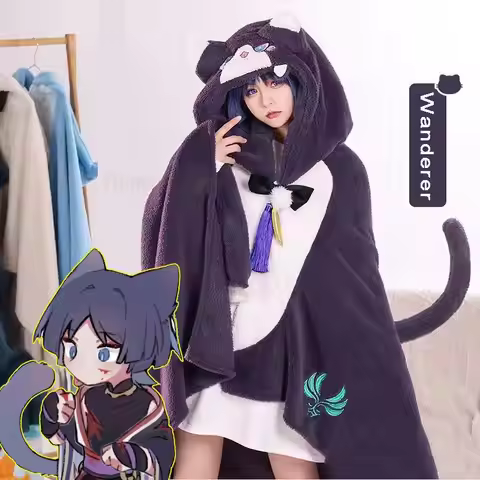 Genshin Impact Hoodie Blankets Tighnari Scaramouche Xiao Kaveh Kaeya Venti Hutao Lyney Fleece Cloak 